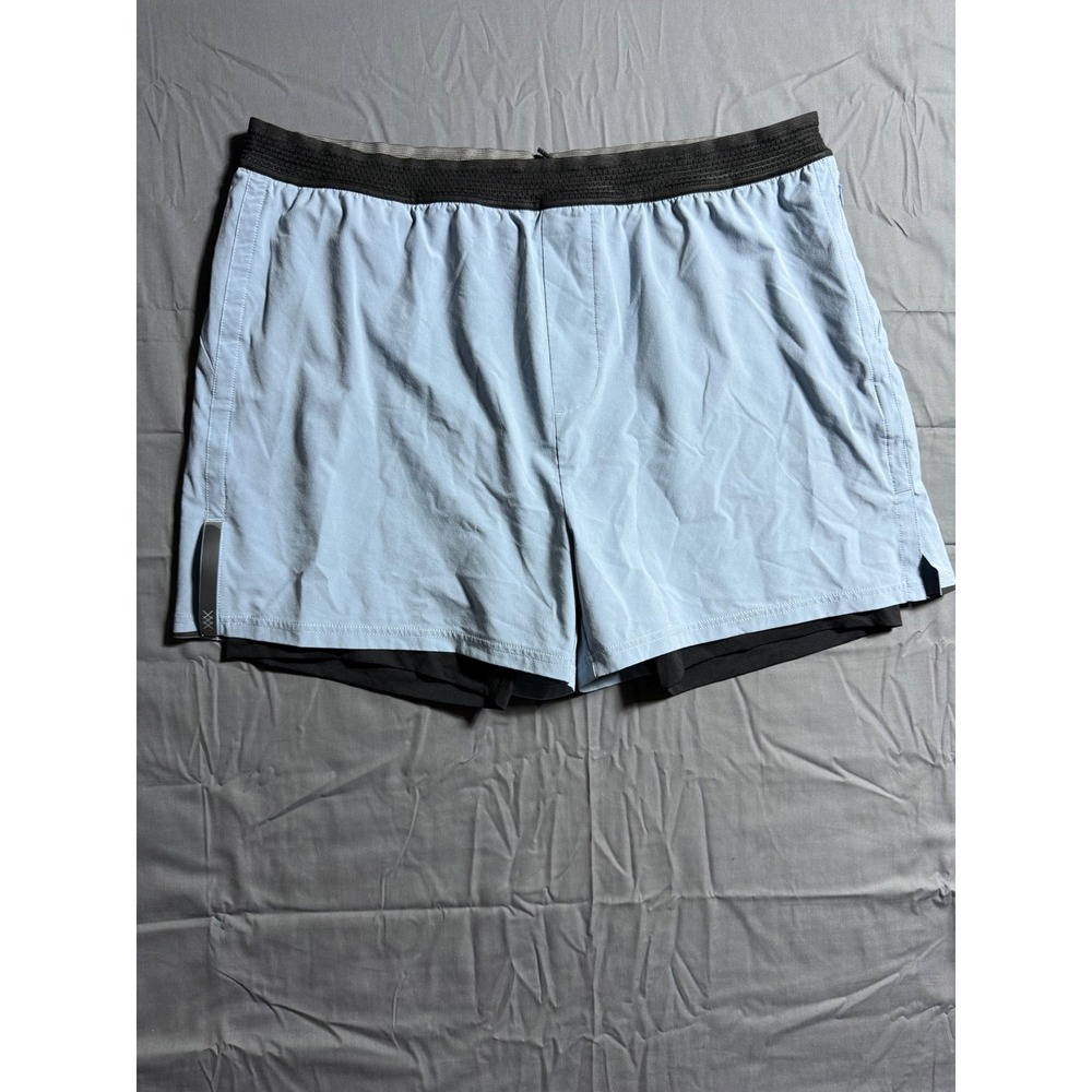 Rhone Swift Running Shorts Mens XXL Light Blue Good 2-in-1 Compression Liner